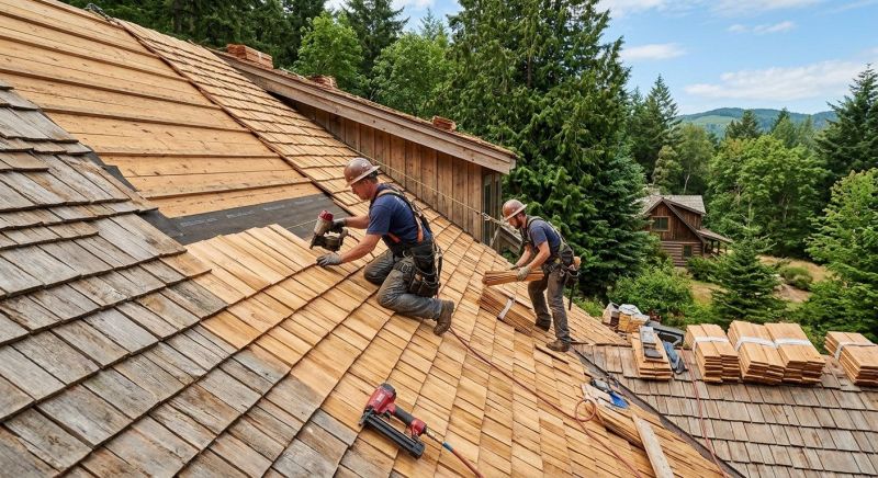 Cedar Roof Installation in Quaker Hill, CT