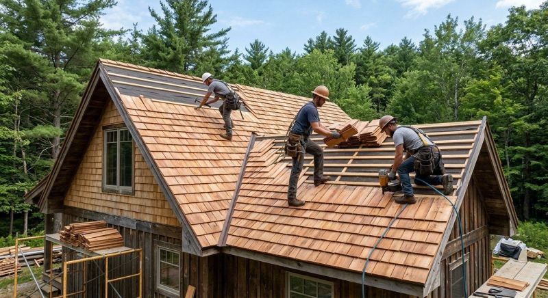 Cedar Roof Installation in Stonington, CT