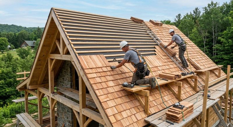 Cedar Roof Installation in Waterford, CT