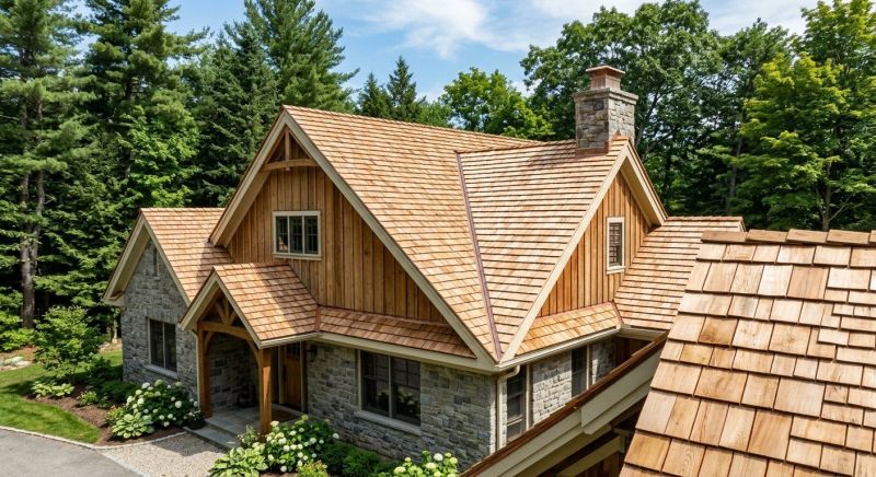Cedar Shake Roof Construction in Mystic, CT