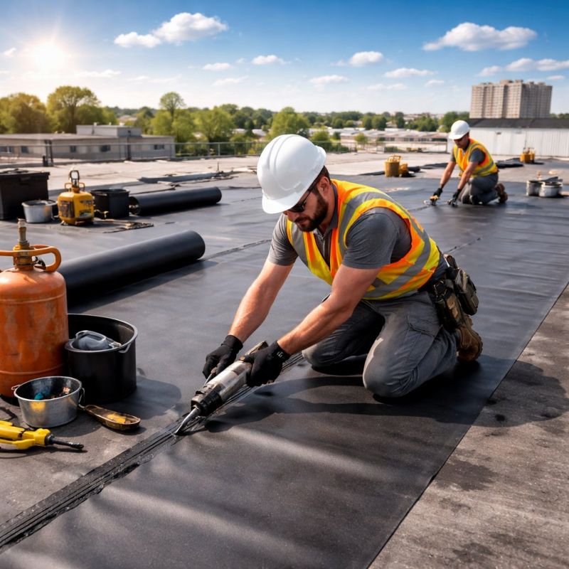 Epdm Roof Installation in Colchester, CT