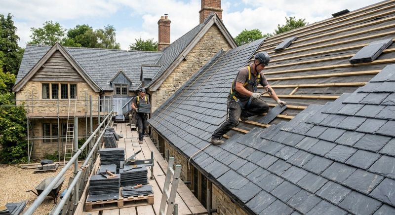 Slate Roof Installation in Stonington, CT