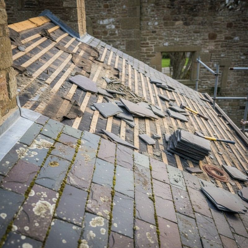 Slate Roof Replacement in Groton, CT