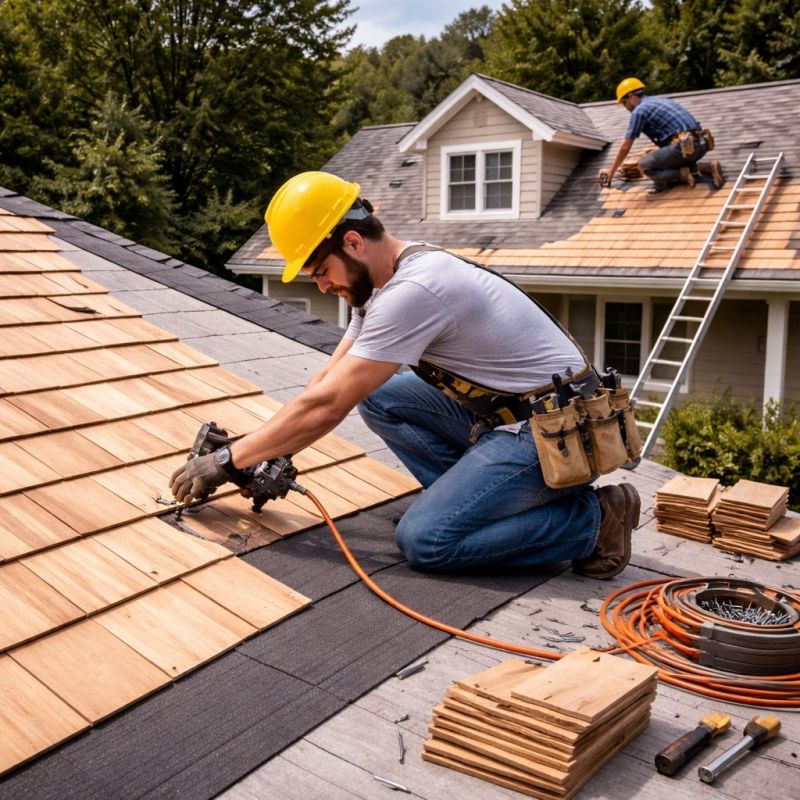 Wood Roofing Installation in Waterford, CT