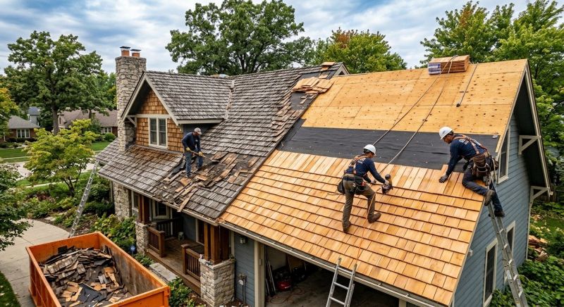 Wood Shake Roof Replacement in East Haddam, CT